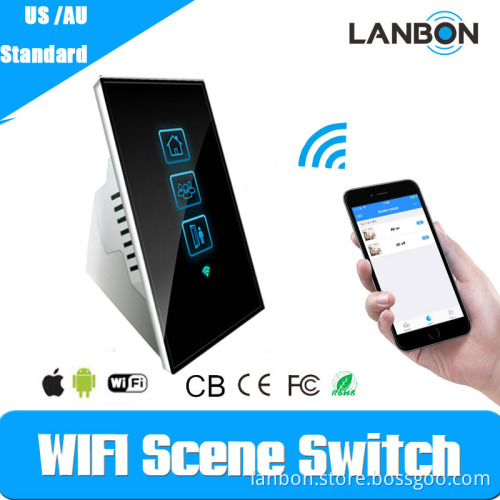 wholesale hotel switch smart touch switch wifi smart home system scene switch design for home /office/ hotel